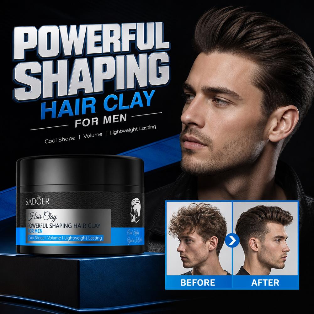 Men'S Grooming Salon - Matte Hair Styling Clay Strong Hold