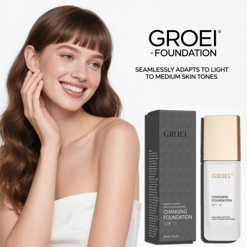 Face Moisturizer Spf - GROEI Changing Foundation SPF 15 -