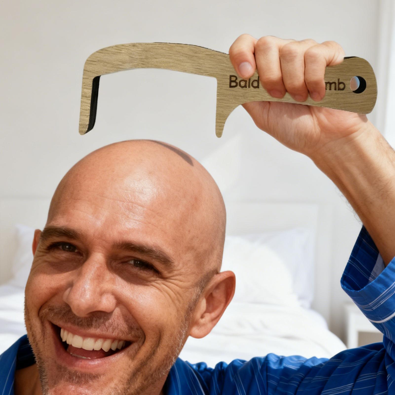 Bald Man Comb Funny Prank Groo - Men'S Grooming Tool ulasan dan harga