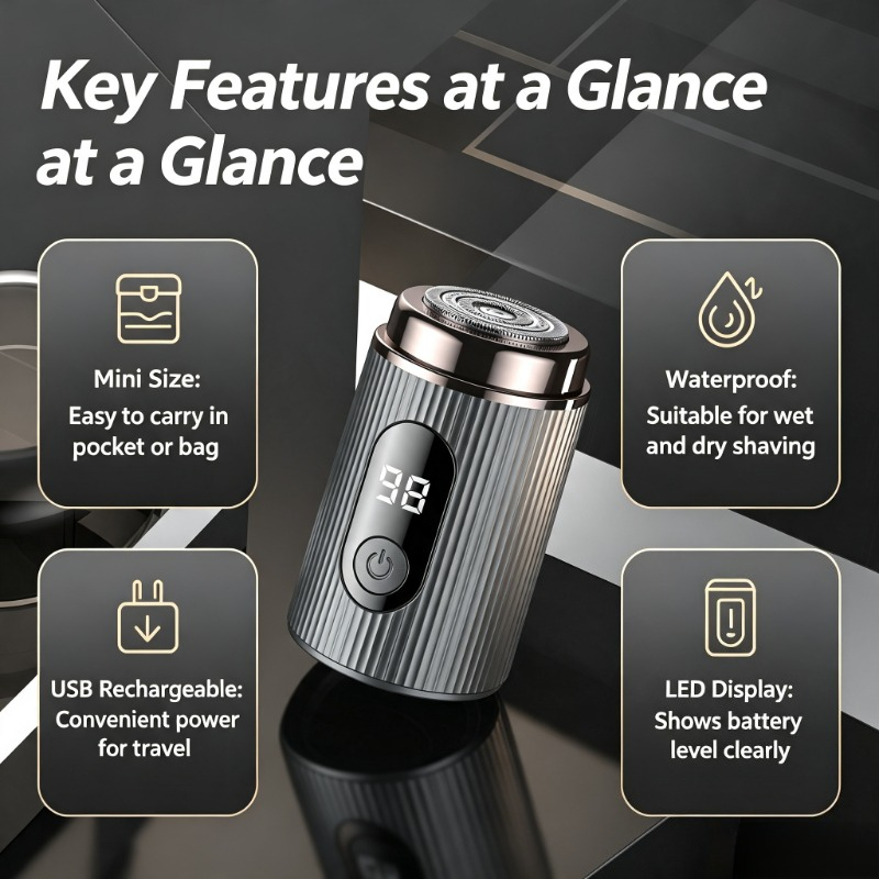 2026 Mini Electric Shaver Port - Men'S Grooming Razor Kit ulasan dan harga