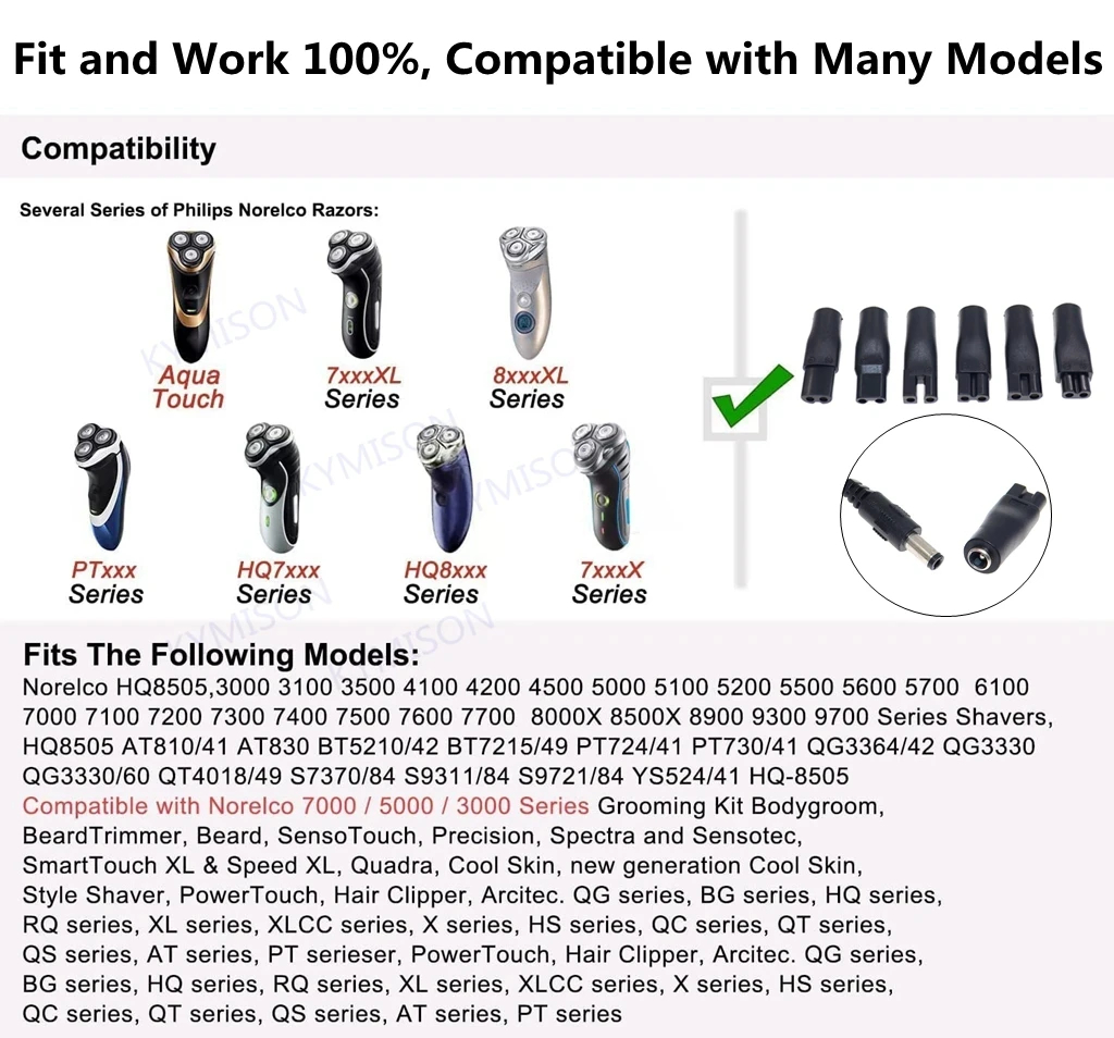 8PCS Replacement Power Cord 5V - Men'S Grooming Salon ulasan dan harga