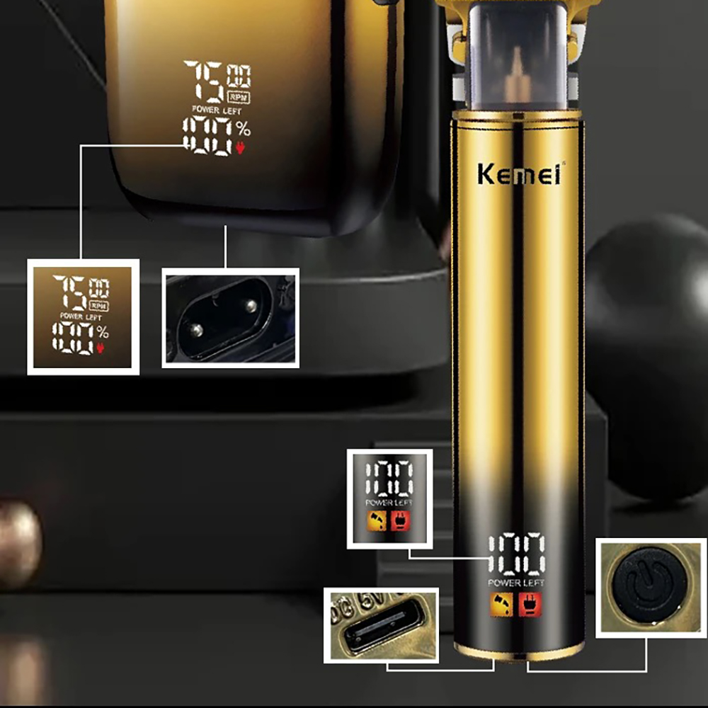 Kemei Hair Trimmer Electric Ra - Men'S Grooming Razor Kit ulasan dan harga