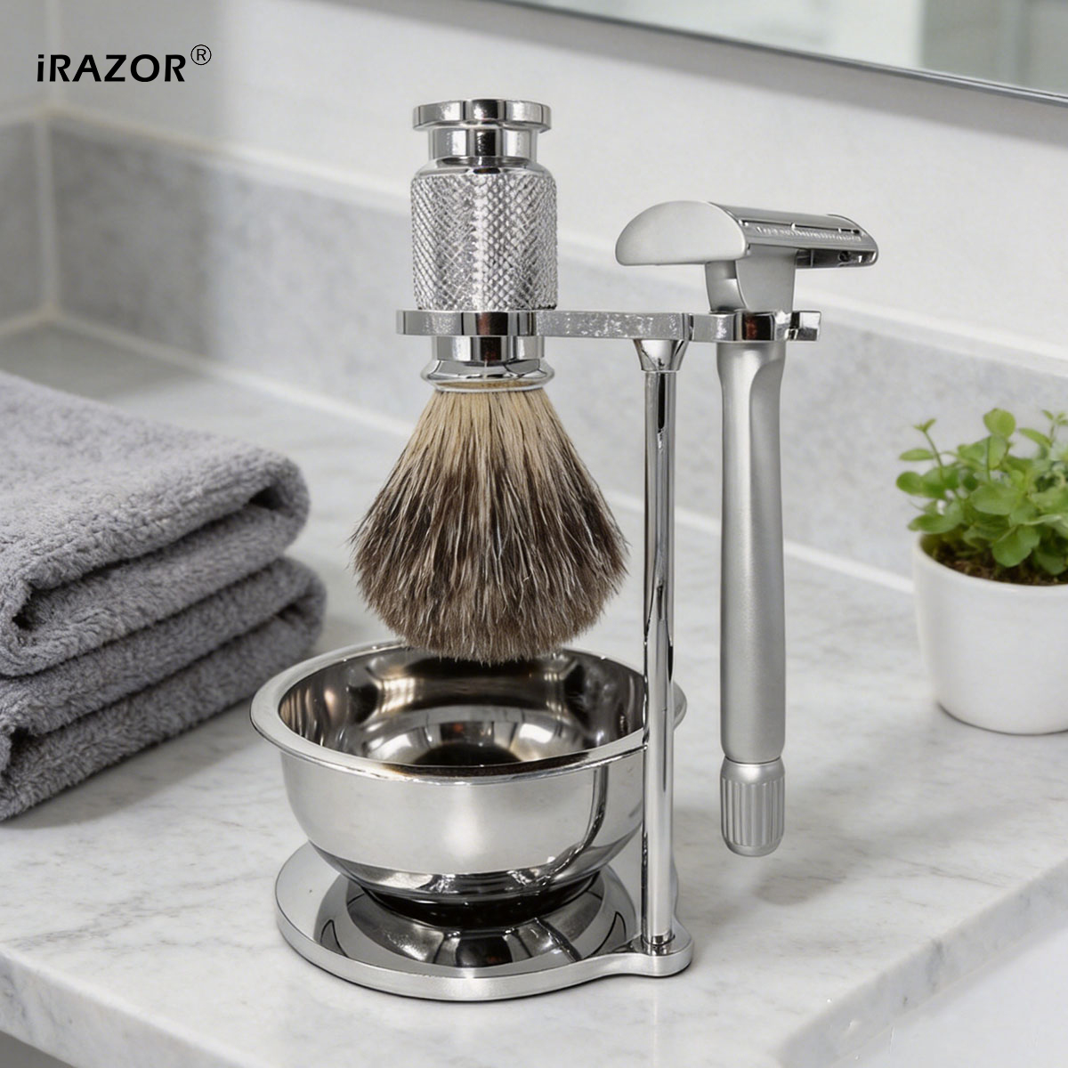 iRAZOR Butterfly Open Double E - Men'S Grooming Razor Kit ulasan dan harga