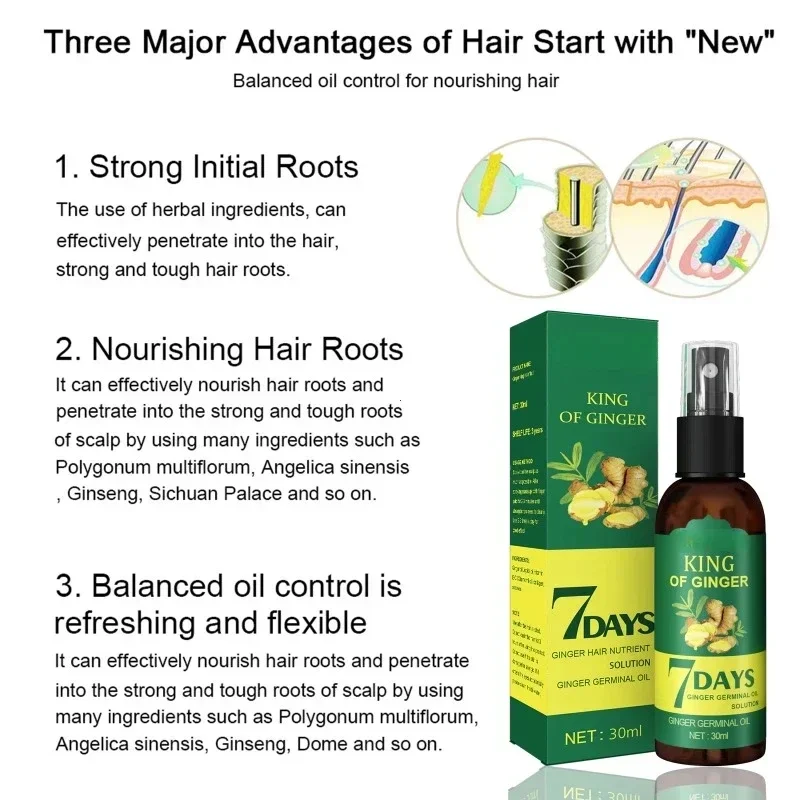 2024 Ginger Hair Growth Serum  - Ingrown Hair Serum ulasan dan harga
