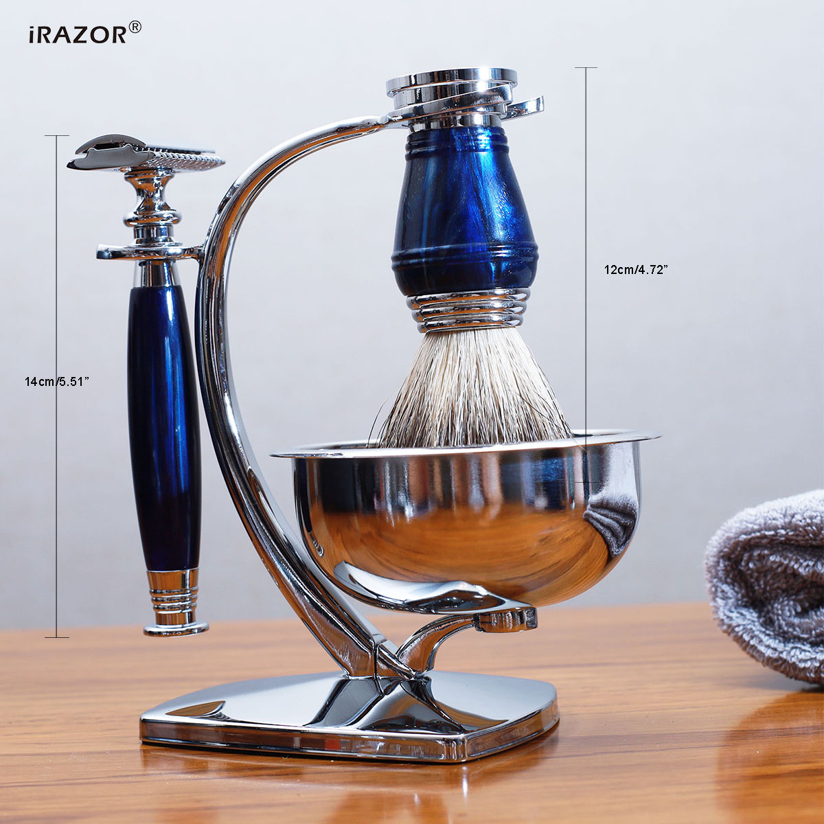 iRAZOR Royal Blue Luxury Men's - Men'S Grooming Razor Kit ulasan dan harga