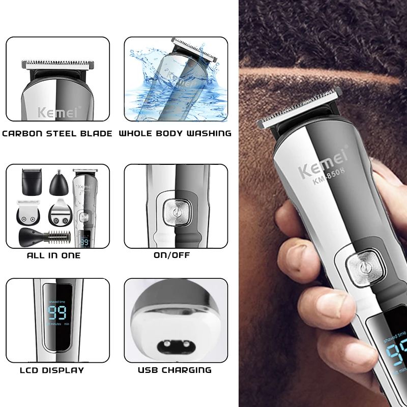 Kemei Professional Multifuncti - Men'S Grooming Razor Kit ulasan dan harga