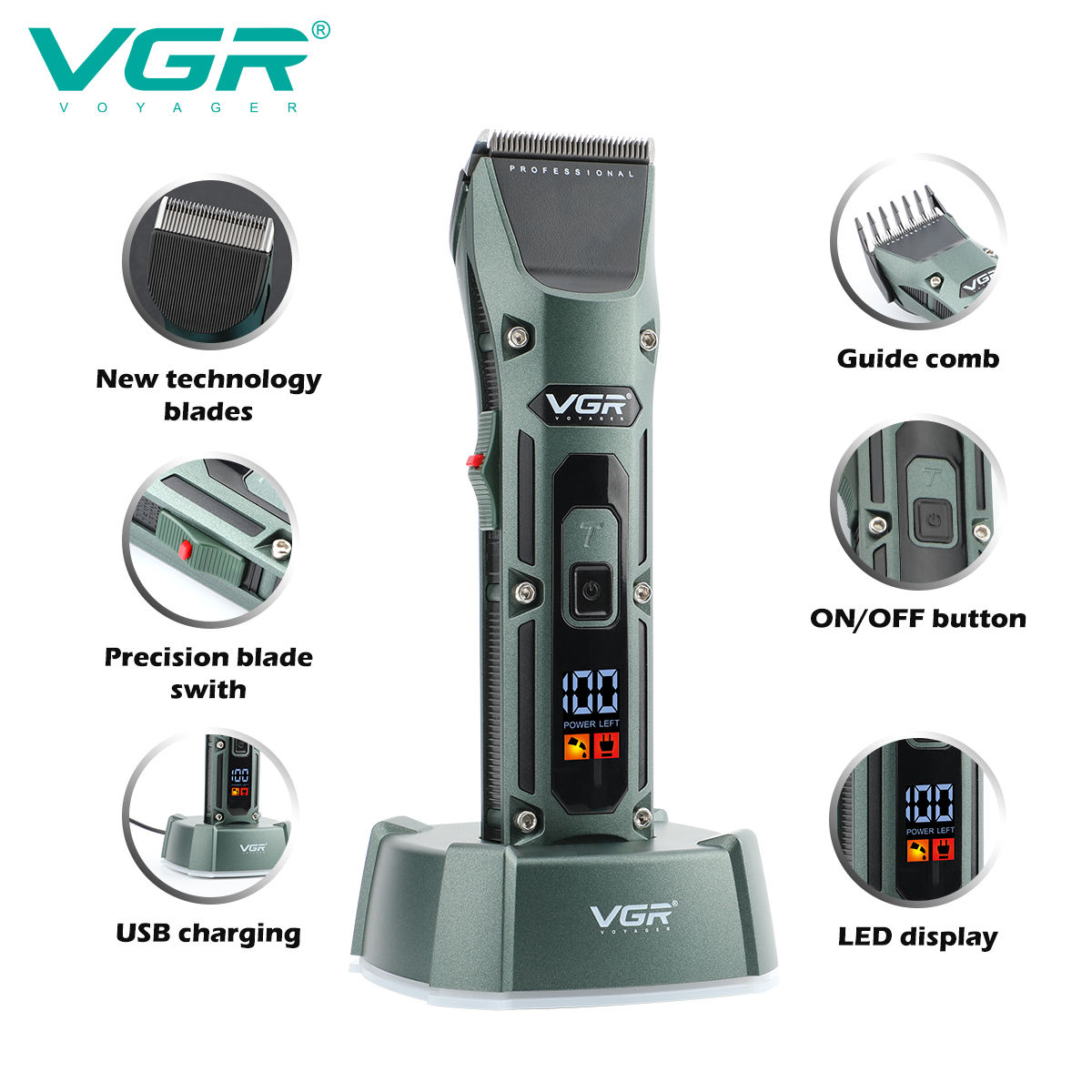 VGR V-696 New metal Popular Sa - Men'S Grooming Salon ulasan dan harga
